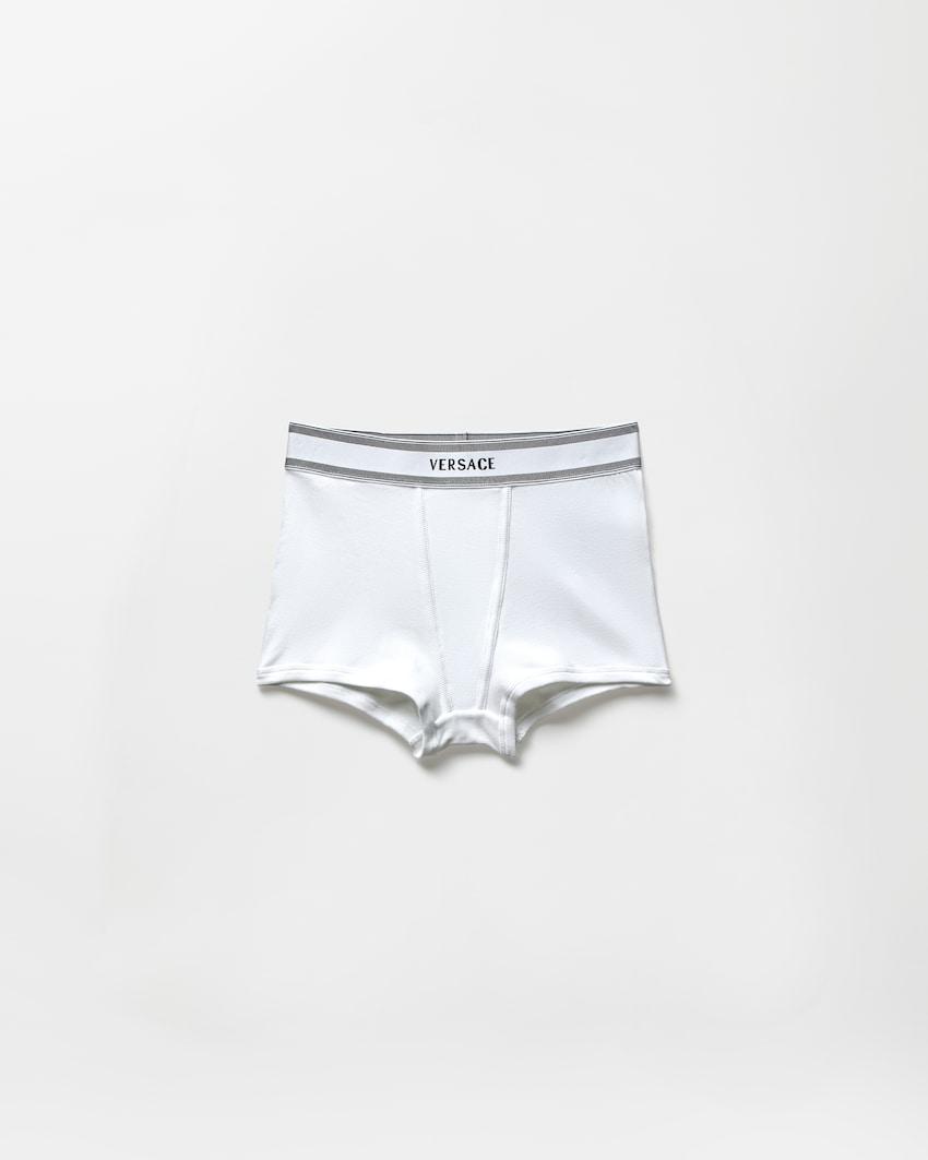 ribbed cotton-jersey trunks by VERSACE
