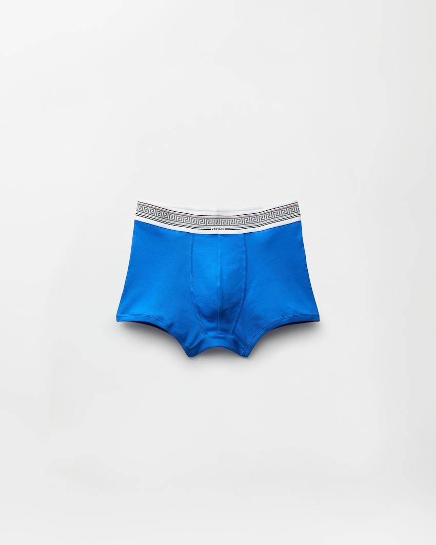 ribbed cotton-jersey trunks by VERSACE