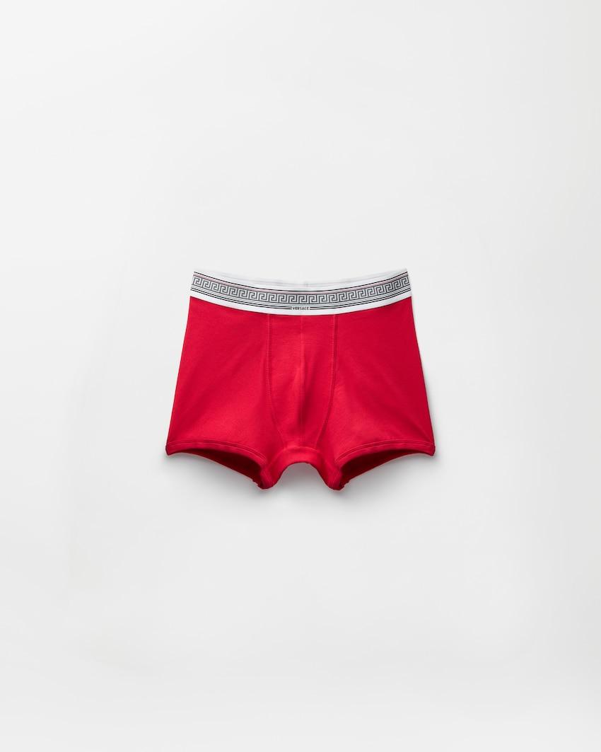 ribbed cotton-jersey trunks by VERSACE