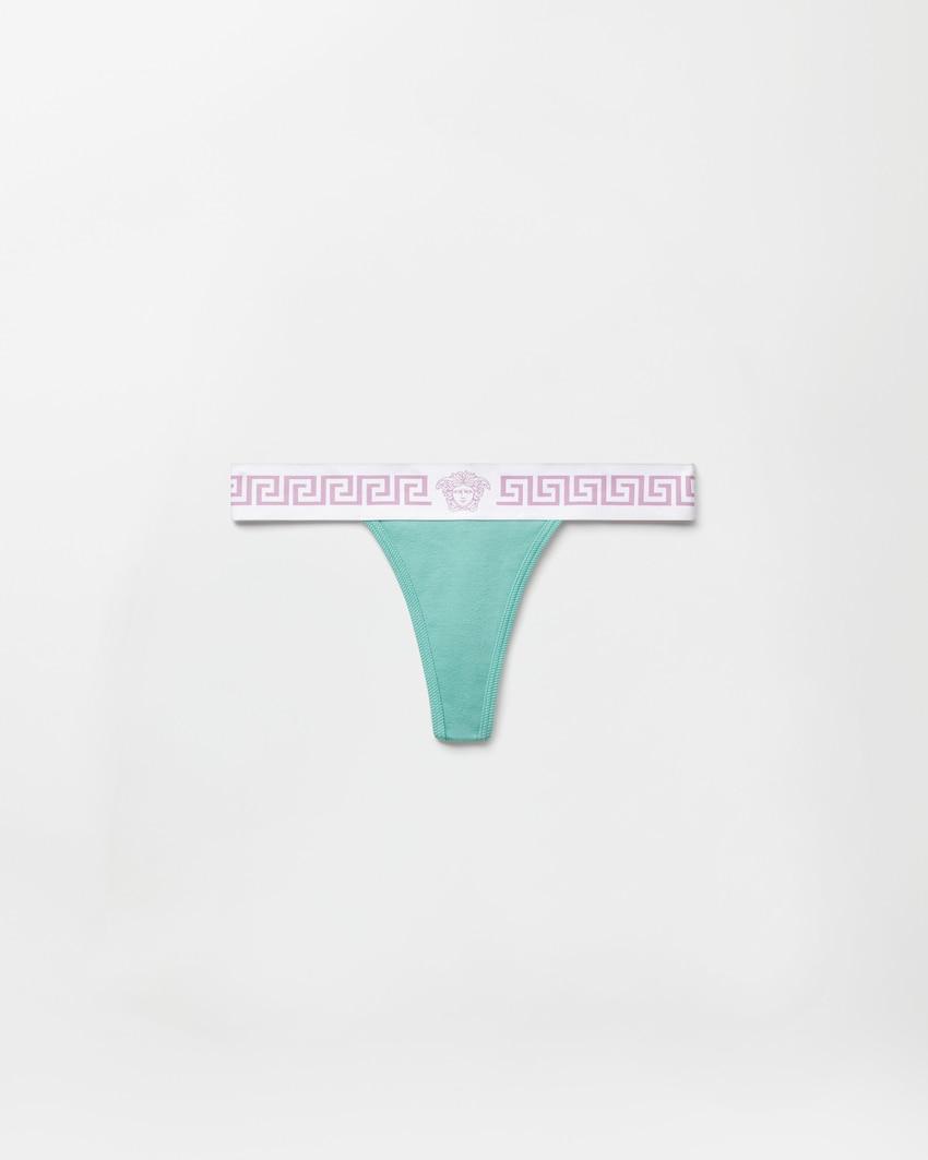 ribbed cotton thong by VERSACE