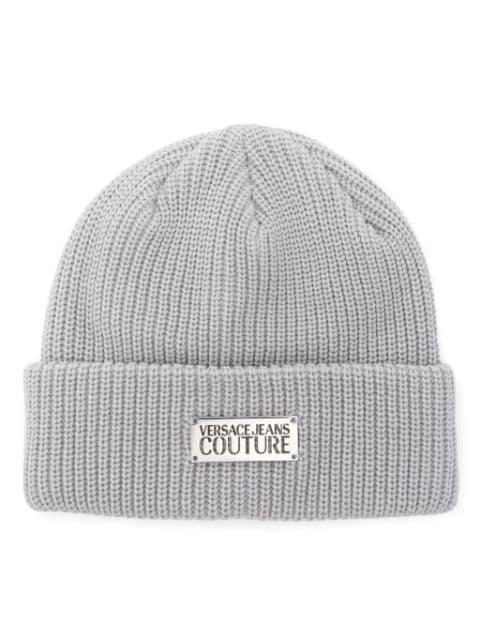 ribbed-knit beanie hat by VERSACE