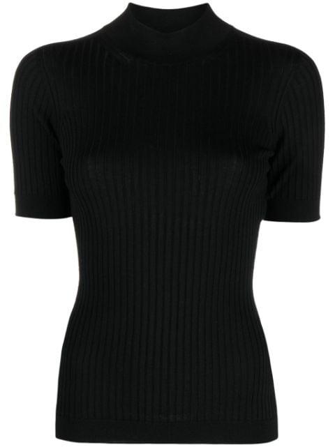 ribbed-knit wool top by VERSACE