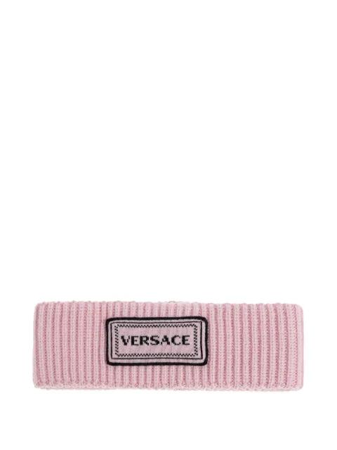 ribbed patch headband by VERSACE