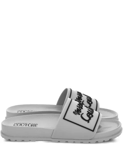 ridged-sole slides by VERSACE