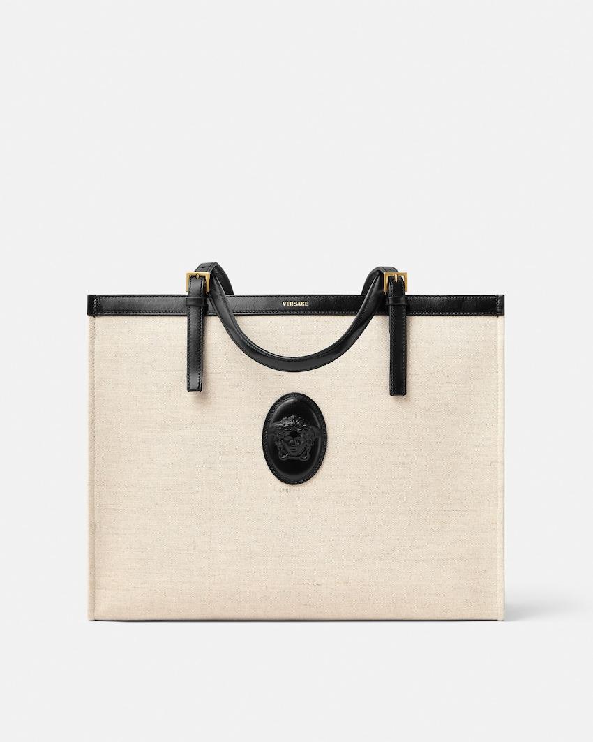 riviere large canvas tote by VERSACE