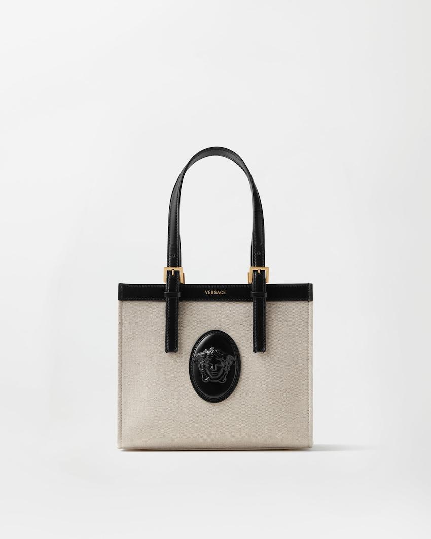 riviere mini canvas tote by VERSACE