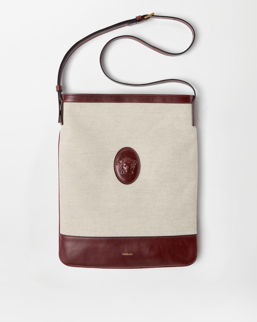 riviere northsouth canvas tote by VERSACE