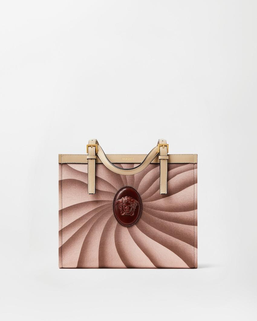 riviere printed canvas tote by VERSACE