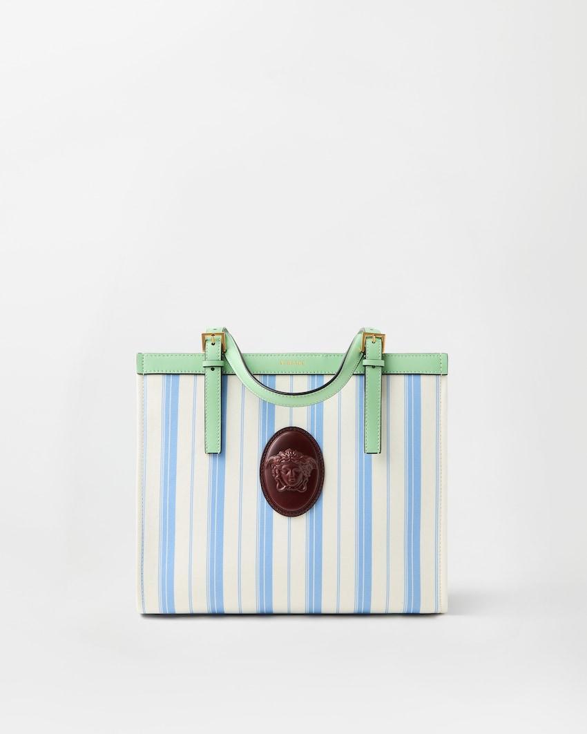 riviere printed canvas tote by VERSACE