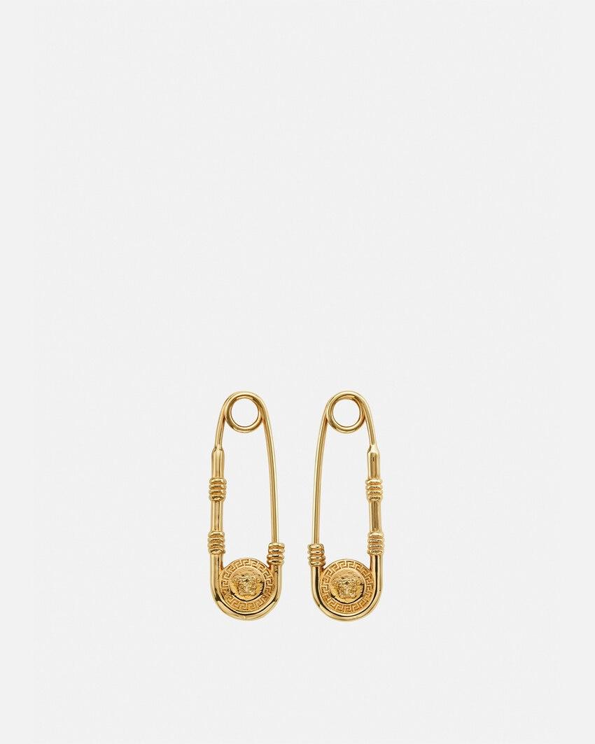 safety pin earrings by VERSACE