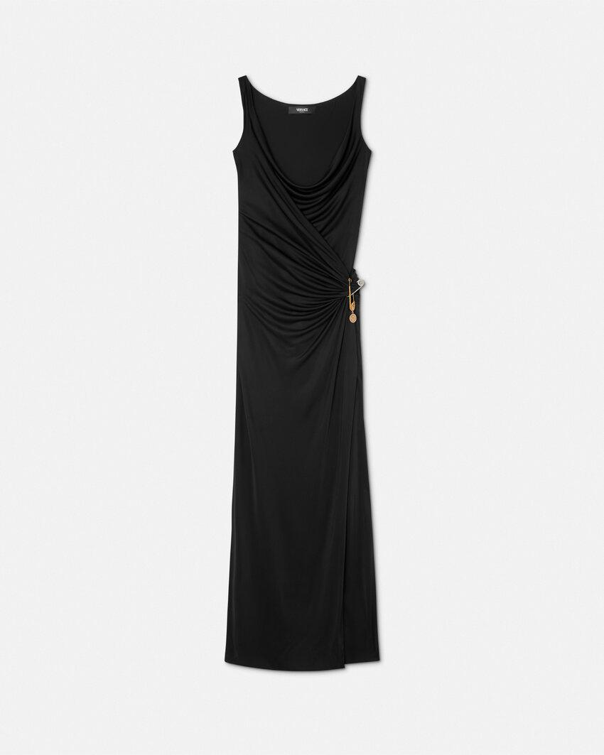 safety pin gathered gown by VERSACE