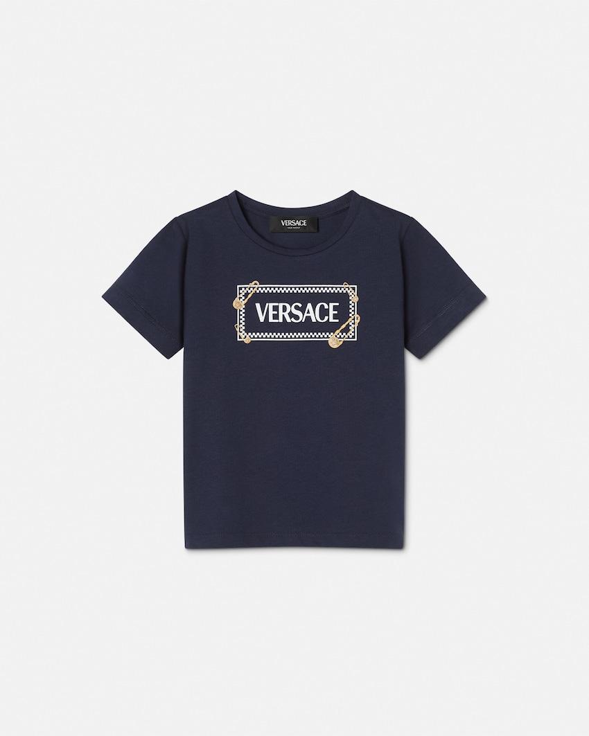 safety pin logo kids t-shirt by VERSACE