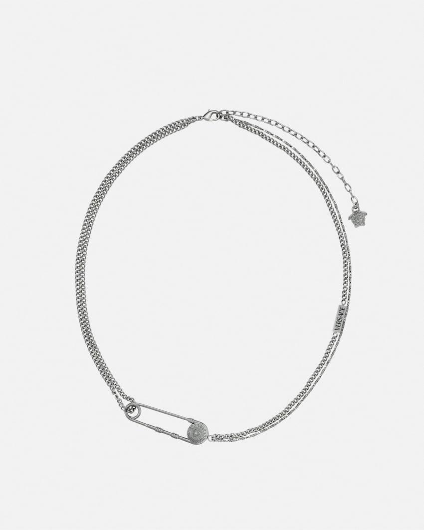 safety pin necklace by VERSACE