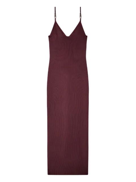 safety-pin ribbed midi dress by VERSACE