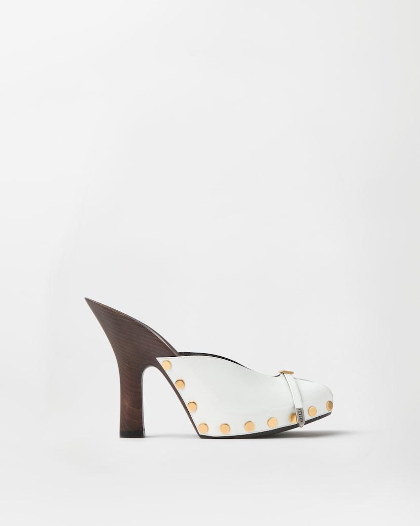 sassi patent clogs 105 mm by VERSACE