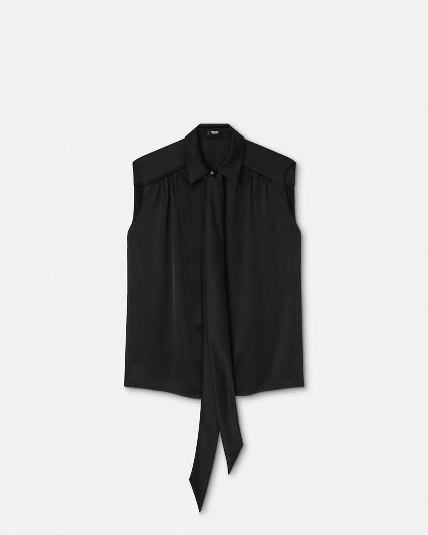 satin lavalliere shirt by VERSACE