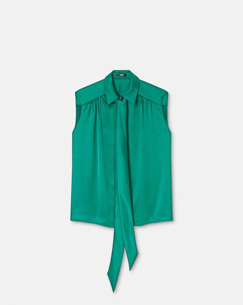 satin lavalliere shirt by VERSACE