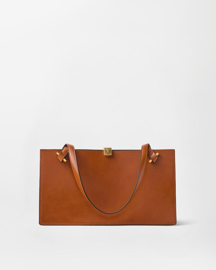 severine leather tote by VERSACE