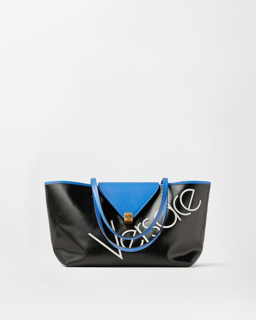severine small coated canvas tote by VERSACE
