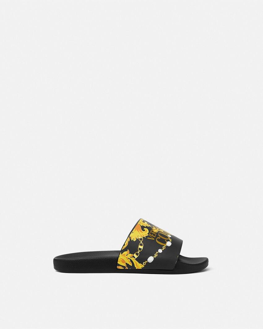 shelly chain couture sliders by VERSACE