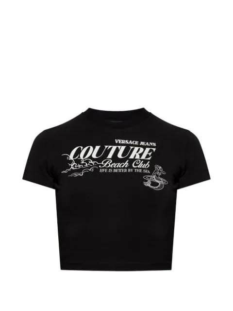short sleeve graphic top by VERSACE