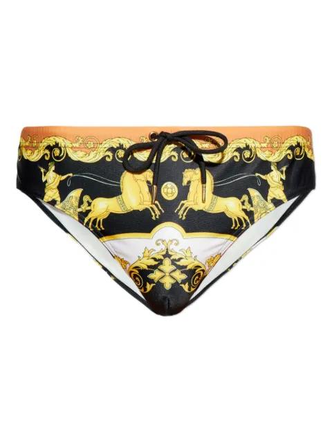 signature Baroccoflage print swim trunks by VERSACE
