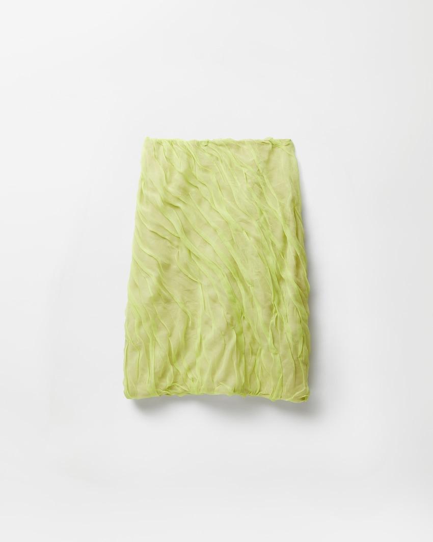 silk-chiffon draped pencil skirt by VERSACE