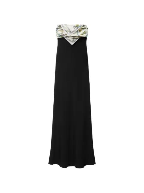 silk crêpe marocaine strapless gown by VERSACE
