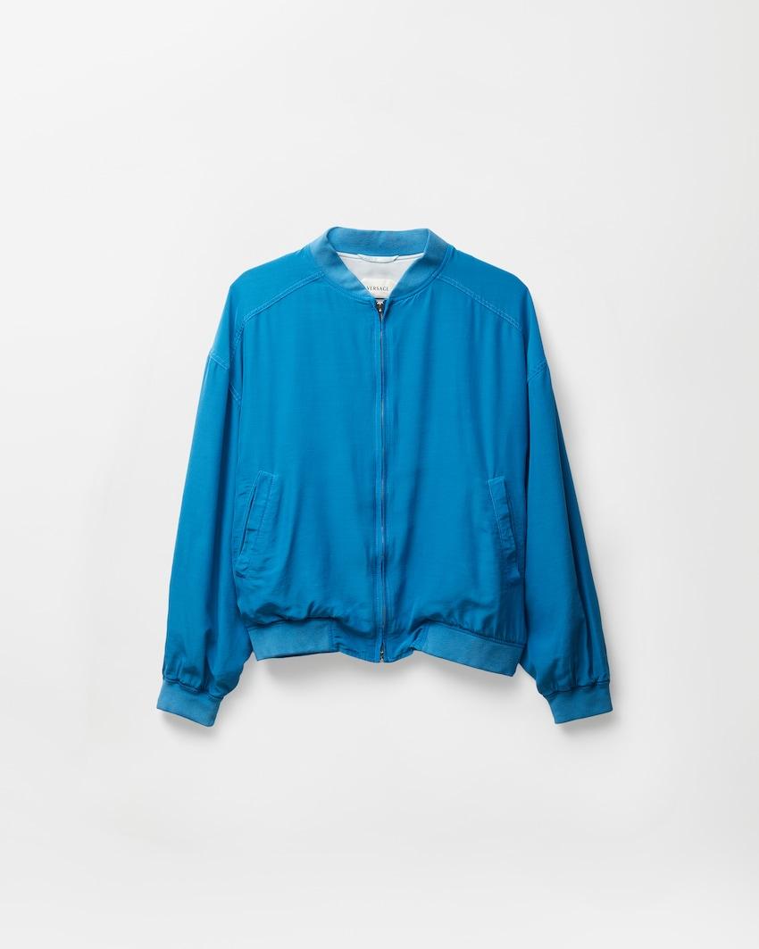 silk poplin zip blouson by VERSACE