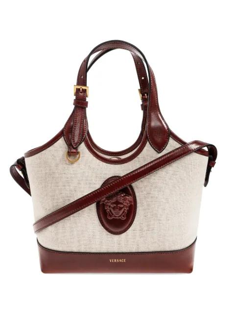 small Rivière canvas tote bag by VERSACE