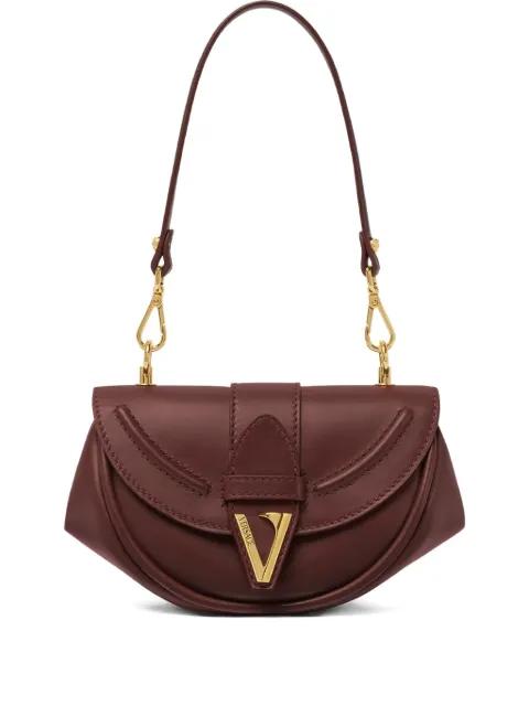 small Virtus leather shoulder bag by VERSACE