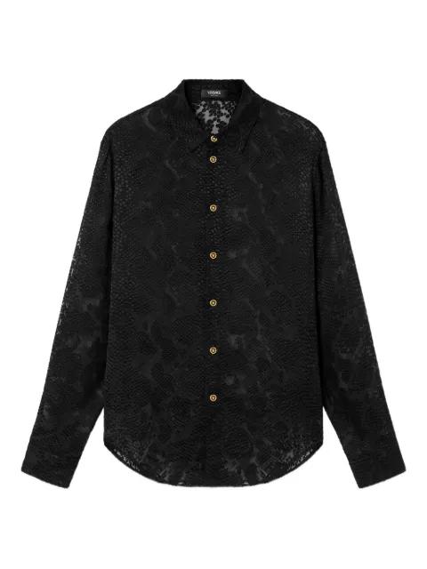 snakeskin-pattern shirt by VERSACE