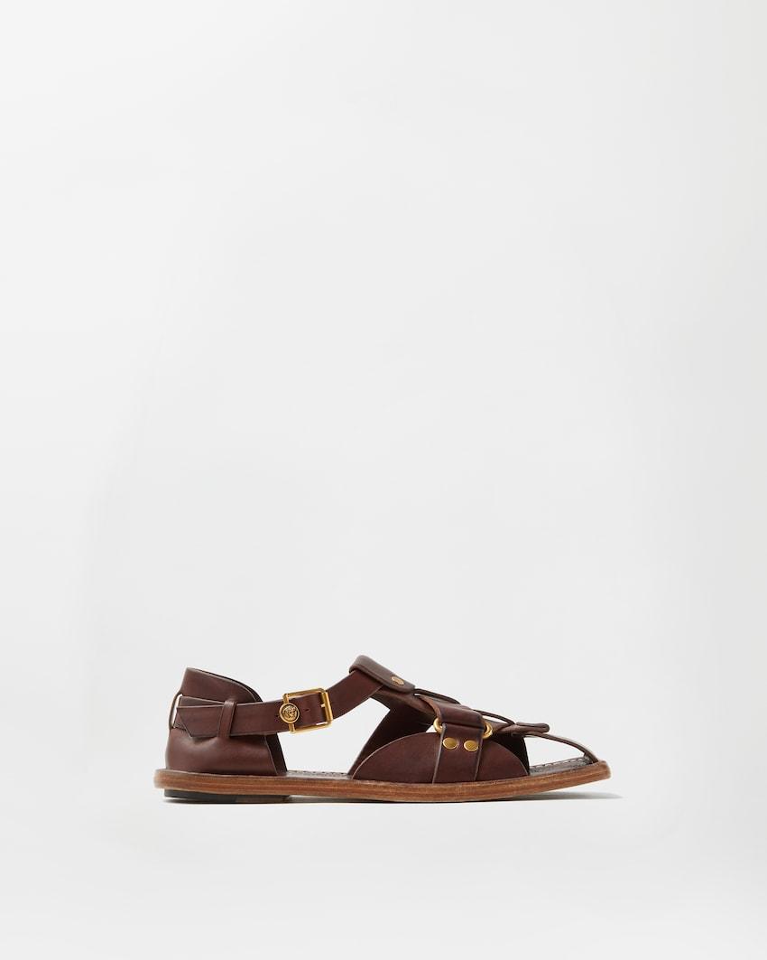 souvenir leather sandals by VERSACE