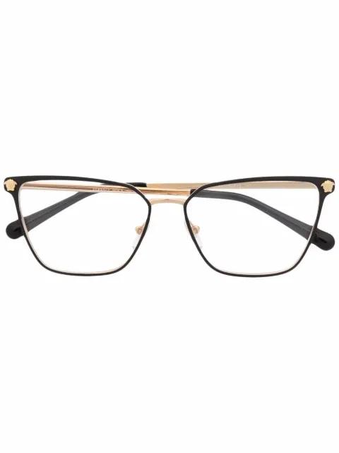 square-frame glasses by VERSACE