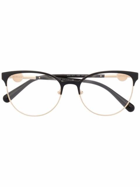 square-frame glasses by VERSACE