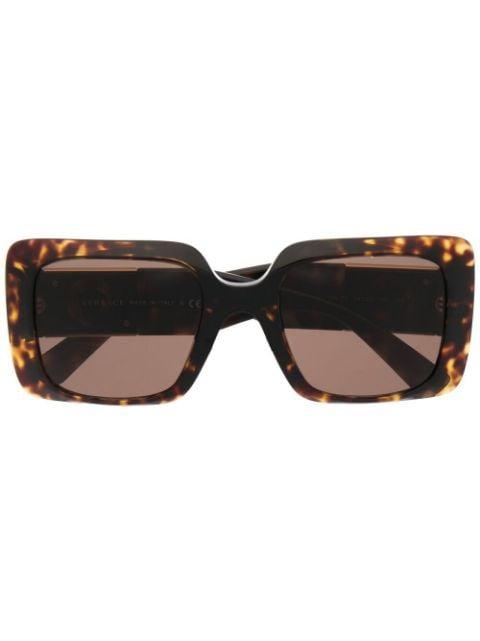 square-frame tortoiseshell-effect sunglasses by VERSACE