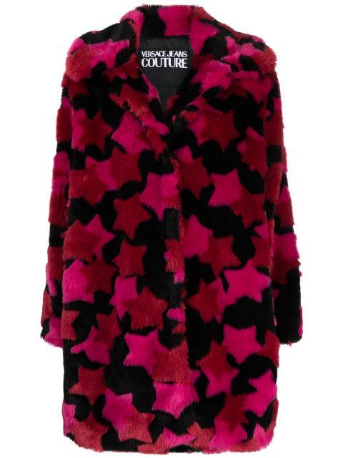 star-print button-up coat by VERSACE
