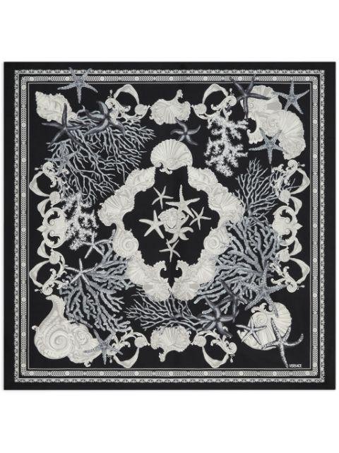stars-print silk scarf by VERSACE
