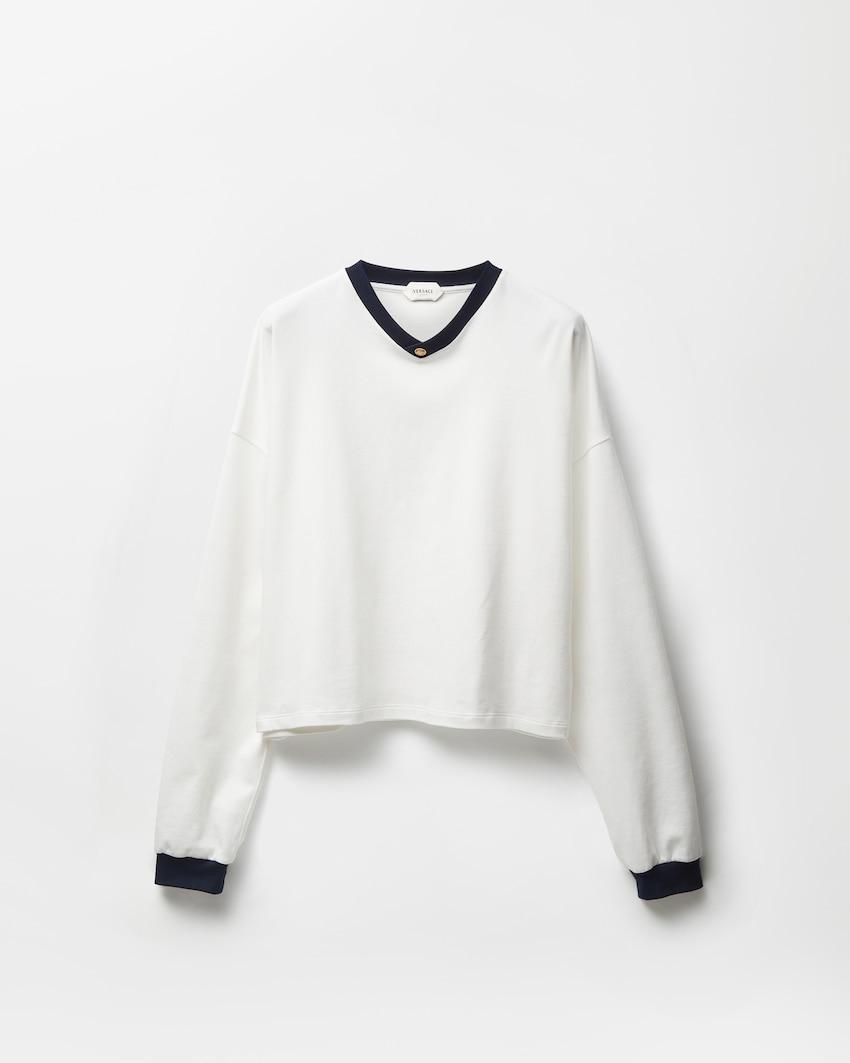 stretch cotton-jersey long-sleeved t-shirt by VERSACE
