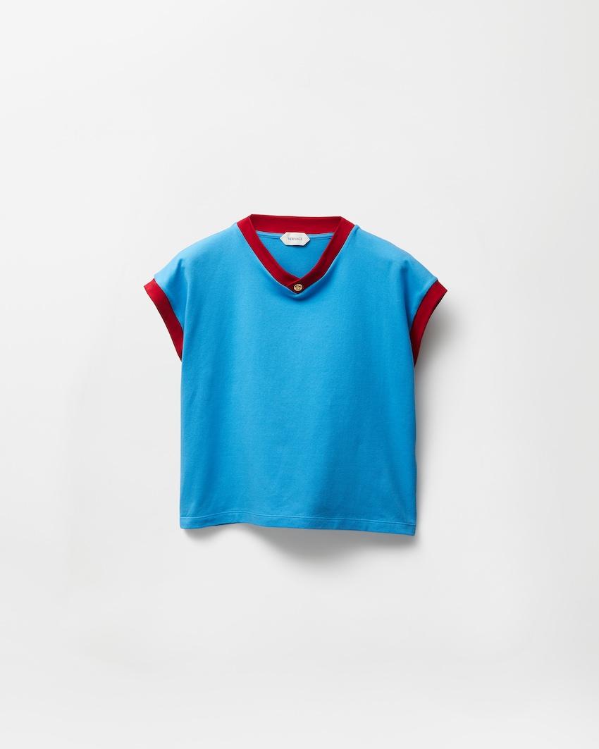 stretch cotton-jersey slim t-shirt by VERSACE
