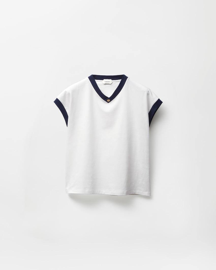 stretch cotton-jersey slim t-shirt by VERSACE