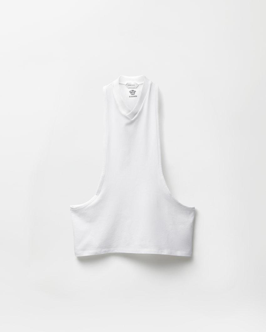 stretch cotton-jersey tank top by VERSACE
