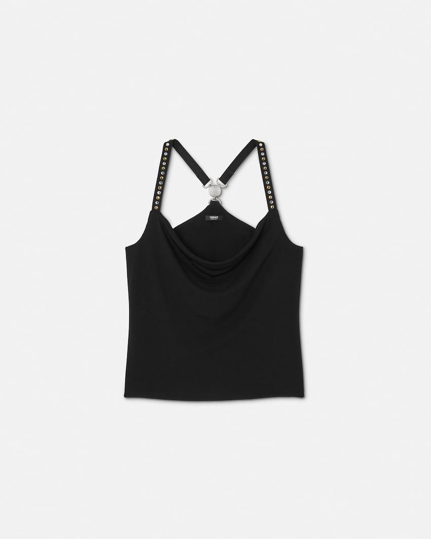 stretch crepe jersey gathered top by VERSACE