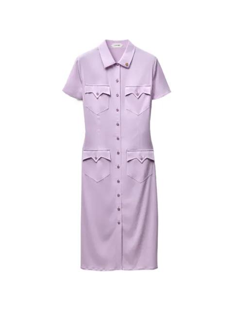 stretch georgette viscose midi dress by VERSACE