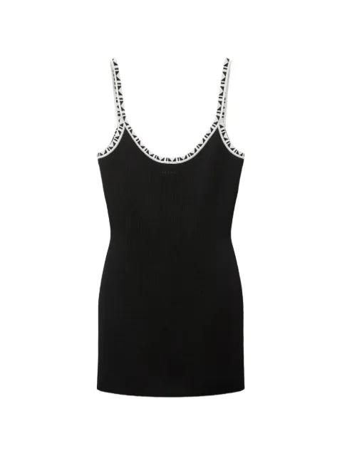 stretch viscose jacquard mini dress by VERSACE