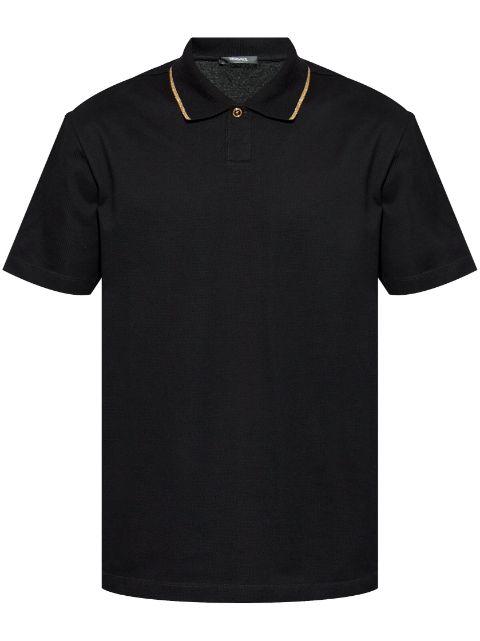 stripe-detail polo shirt by VERSACE
