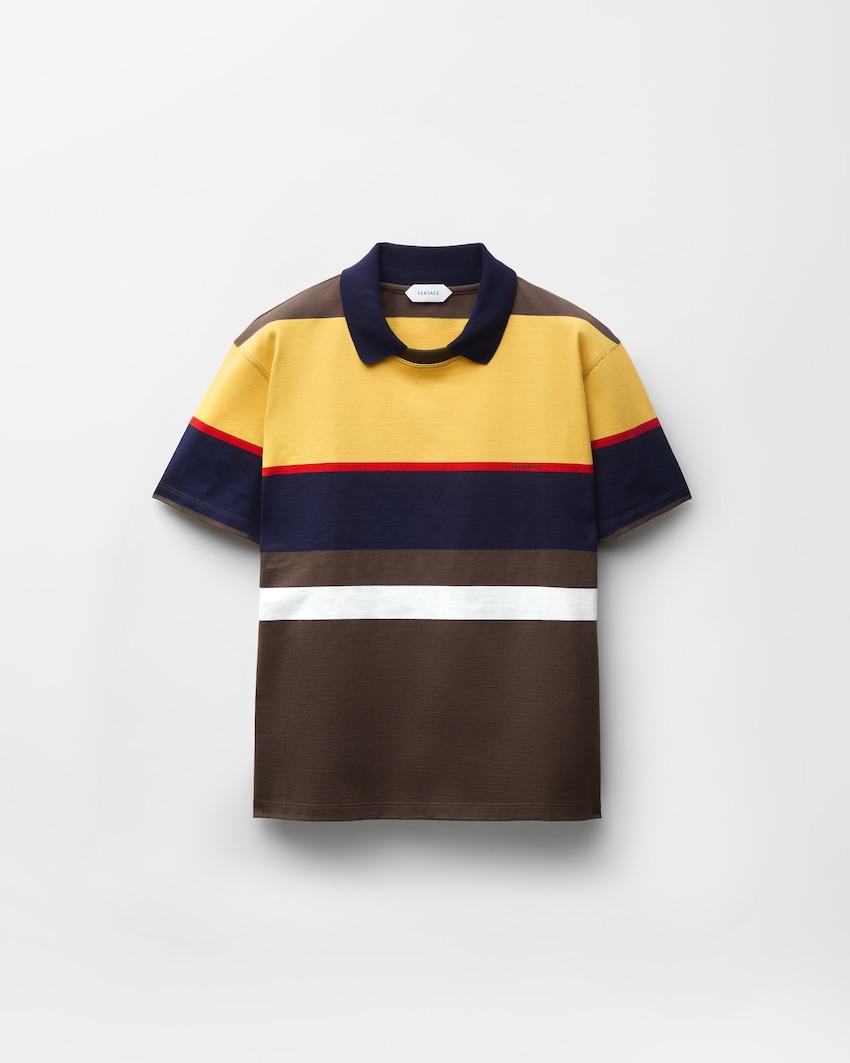 striped cotton-jersey t-shirt by VERSACE