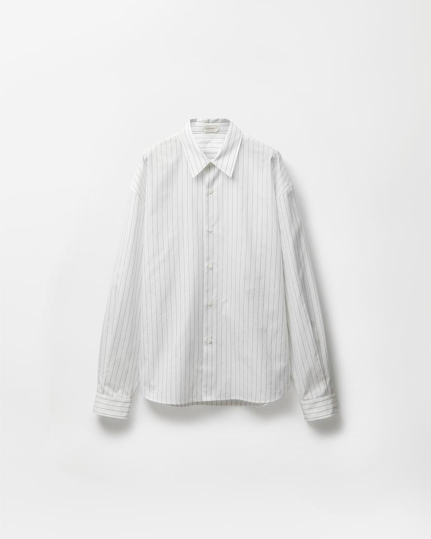 striped cotton-poplin loose shirt by VERSACE