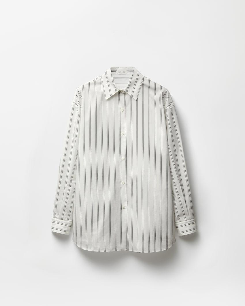 striped cotton-poplin shirt by VERSACE