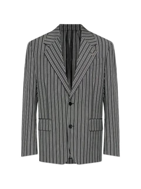 striped-pattern single-breasted blazer by VERSACE